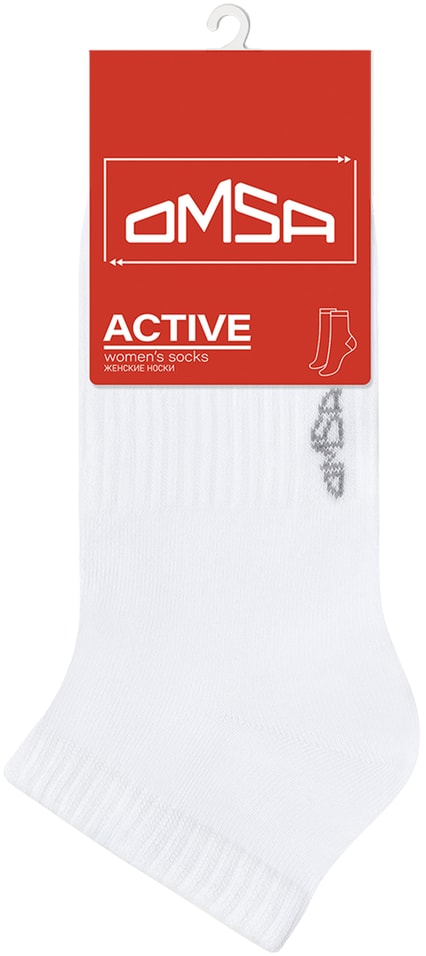 Носки женские Omsa Active 151 укороченные Bianco белый  Размер 35-38