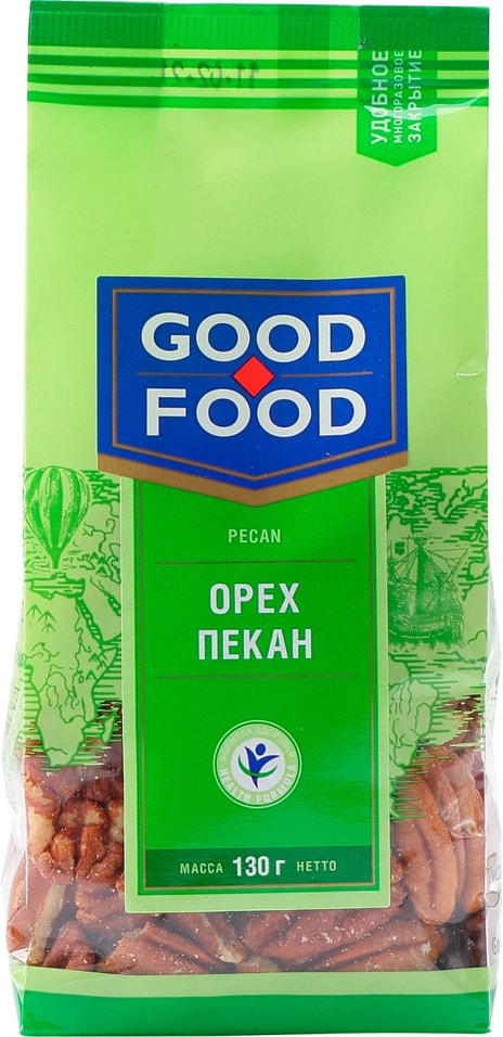 Пекан Good-Food сушеный 130г от Vprok.ru