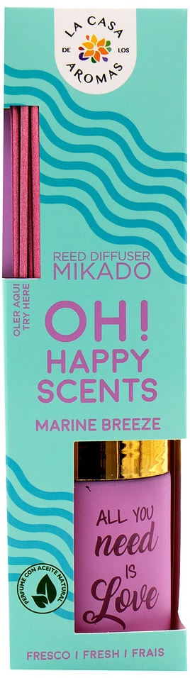 Ароматизатор воздуха La Casa de los Aromas Морской бриз жидкий с палочками 100мл