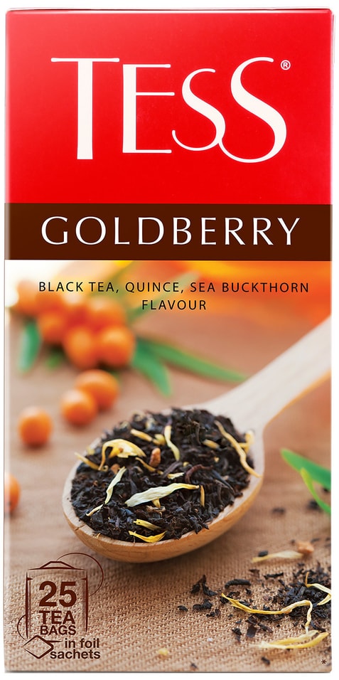 Чай черный Tess Goldberry с ароматом облепихи и айвы 2515г 129₽