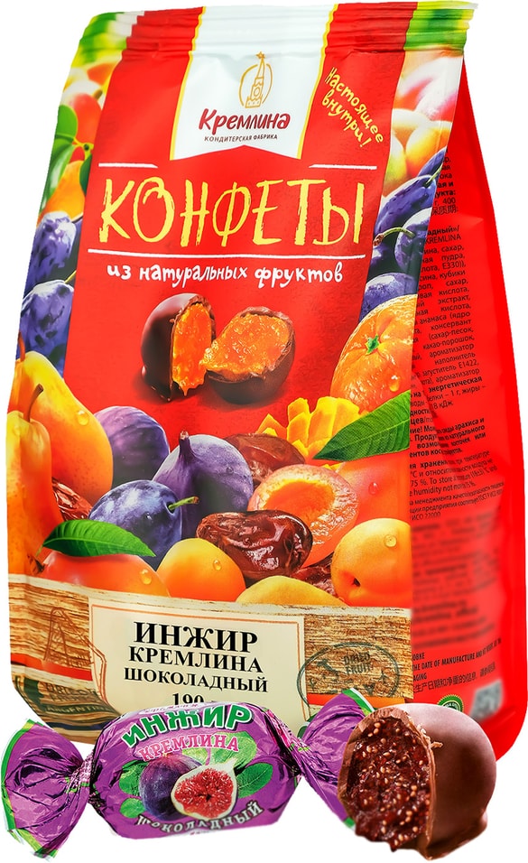 Конфеты Кремлина Инжир шоколадный 190г 195₽