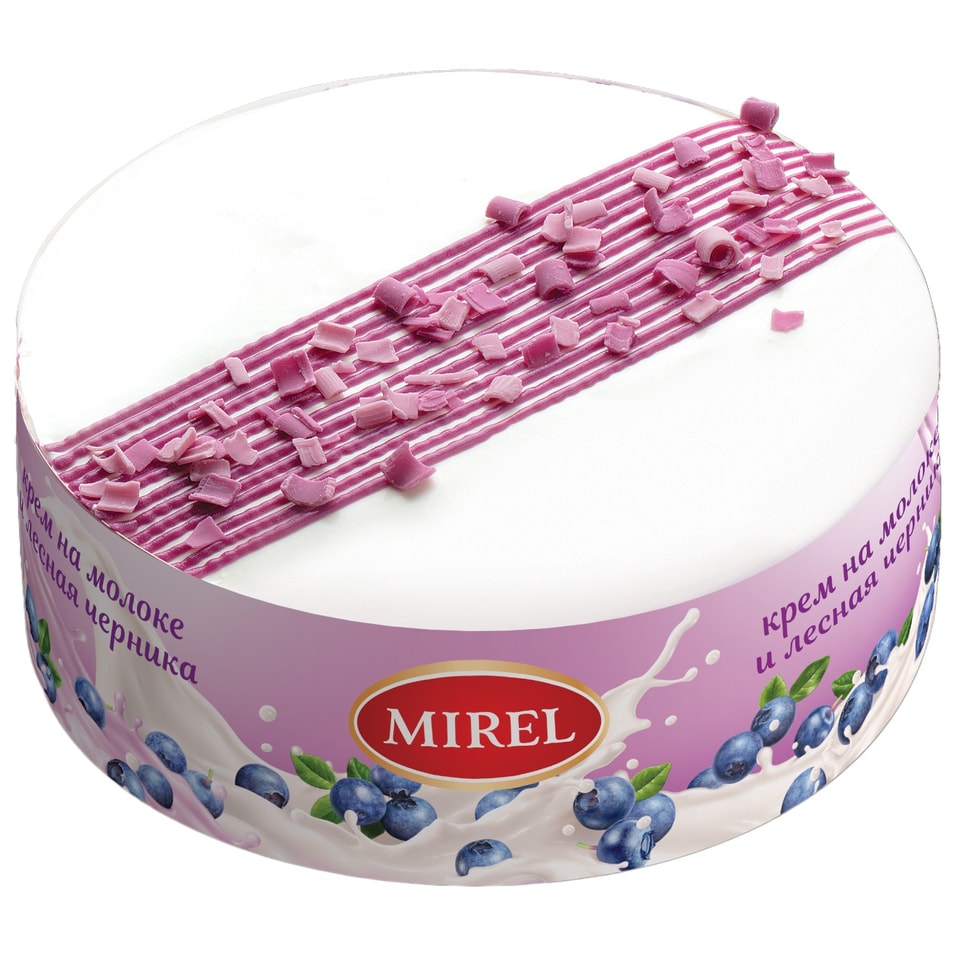 Торт Mirel Черничное молоко 750г - Vprok.ru Перекрёсток