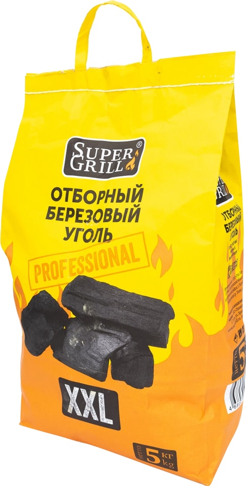 Уголь Super Grill XXL березовый 5кг Доставим до двери 649₽
