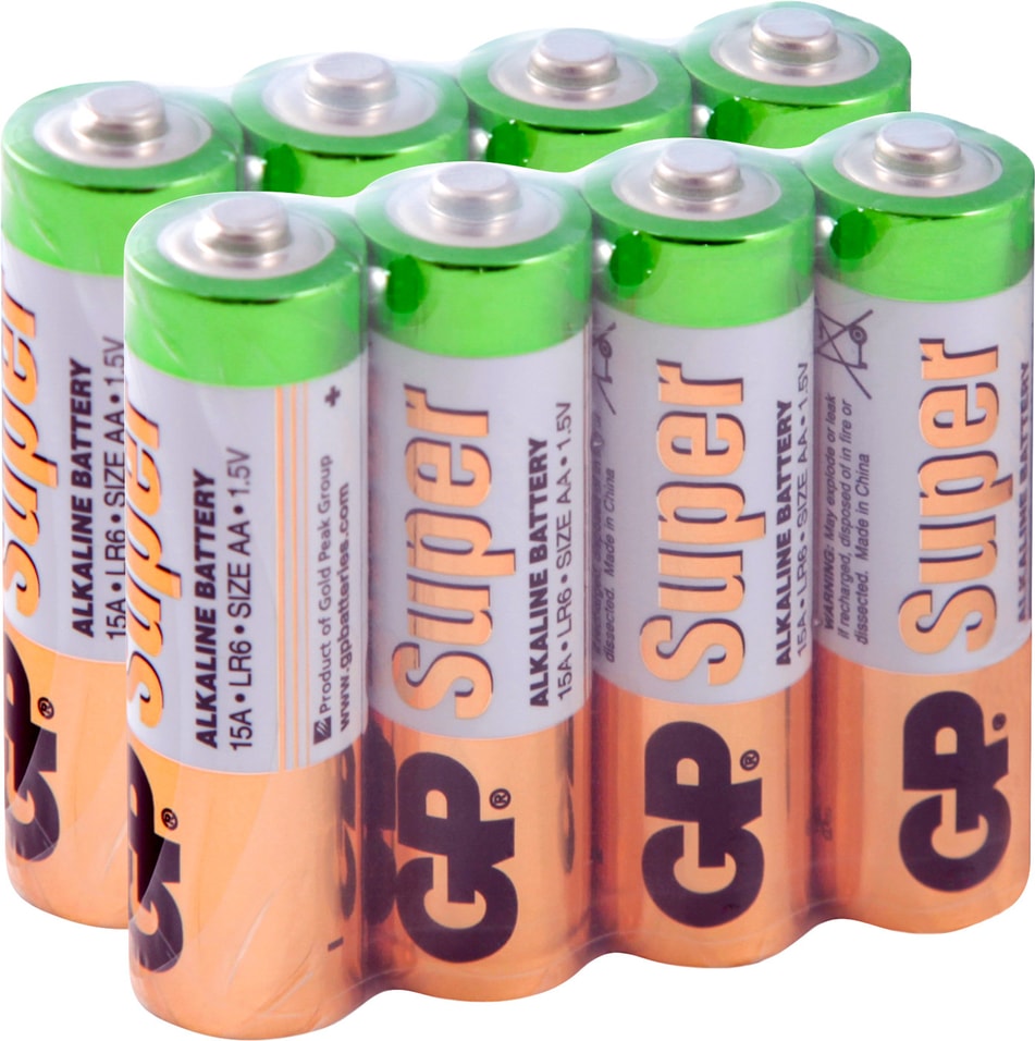 Батарейки GP Super 15A RS-2SB4 AA 1.5В 4шт (упаковка 3 шт.)
