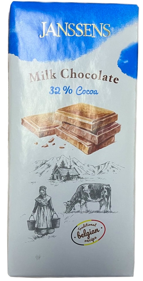 Шоколад Janssens Молочный 32% какао 90г