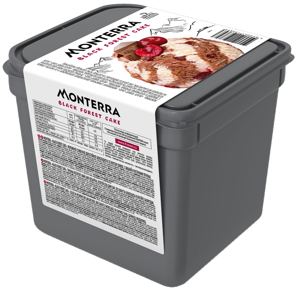 Мороженое Monterra Шоколадно-вишневый торт 2.4л