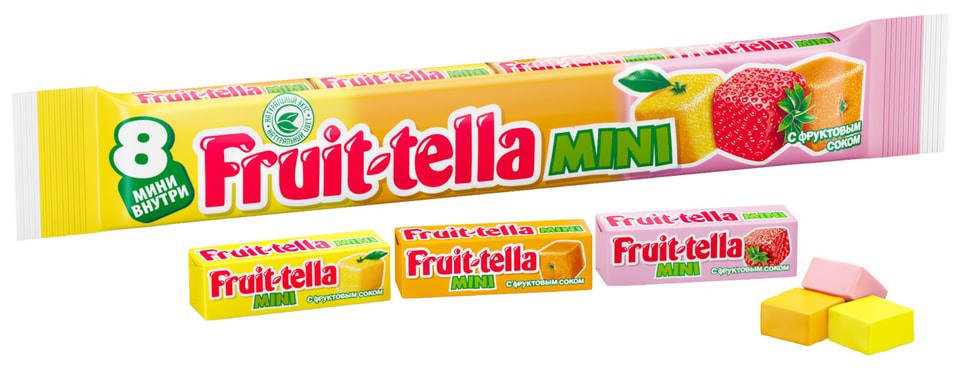 Жевательные конфеты Fruittella mini с фруктовым соком 88г от Vprok.ru