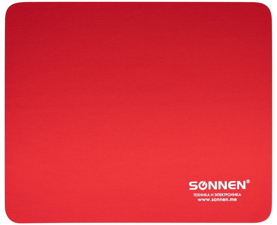 Коврик для мыши Sonnen Red резина+ткань 22*18*0.3см от Vprok.ru