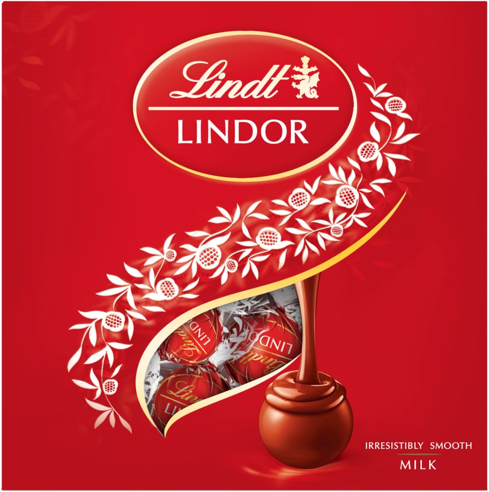 Набор конфет Lindt Lindor из молочного шоколада с начинкой 125г