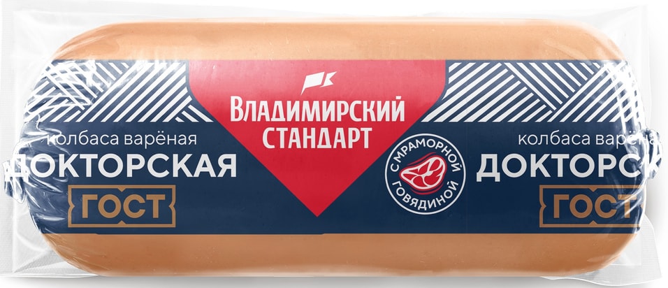 Колбаса Владимирский Стандарт Докторская вареная категории А 450г