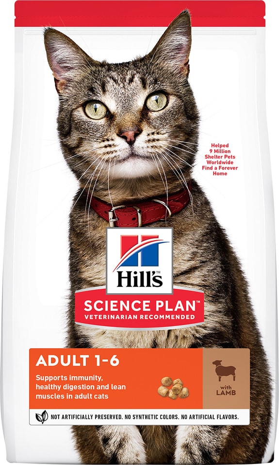 Сухой корм для кошек Hills Science Plan Adult с ягненком 300г