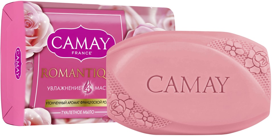 Мыло Camay парфюмированное Romantique с ароматом французской розы 85г