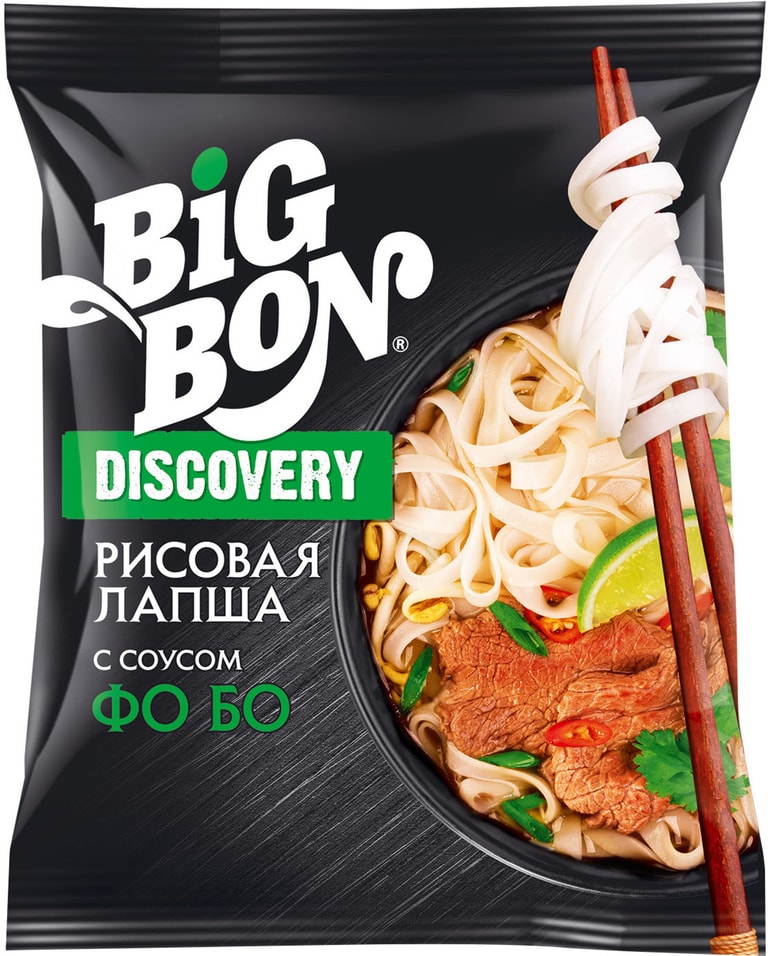 Лапша Big Bon Discovery Рисовая по-вьетнамски соусом Фо Бо 65г
