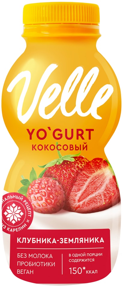 Продукт кокосовый Velle питьевой Turbo Creamy Клубника-Земляника 230г
