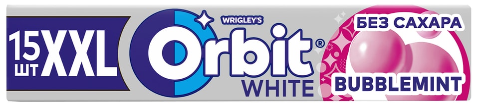 Жевательная резинка Orbit XXL White Bubblemint 204г 49₽