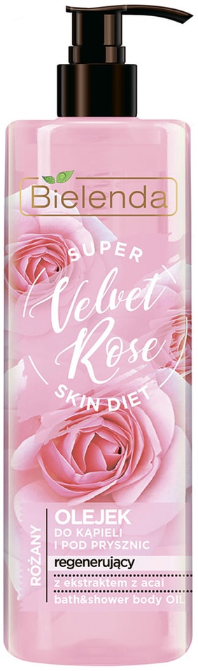 Гель для душа Bielenda Super Skin Diet Velvet Rose восстанавливающий Роза 400мл