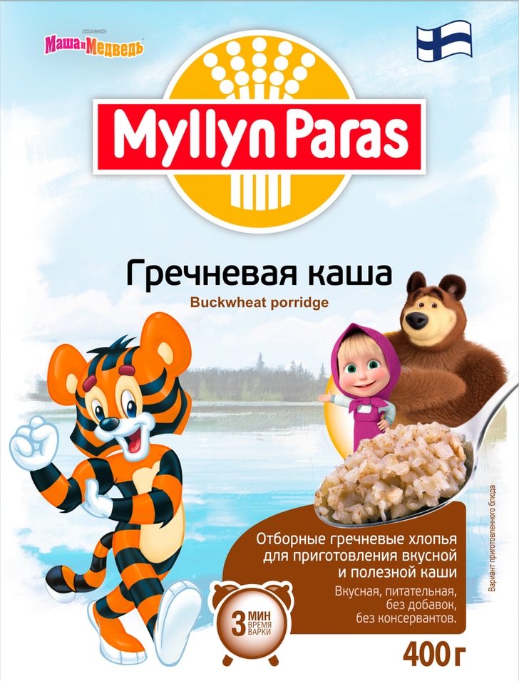 Каша Myllyn Paras Гречневая 400г - Vprok.ru Перекрёсток