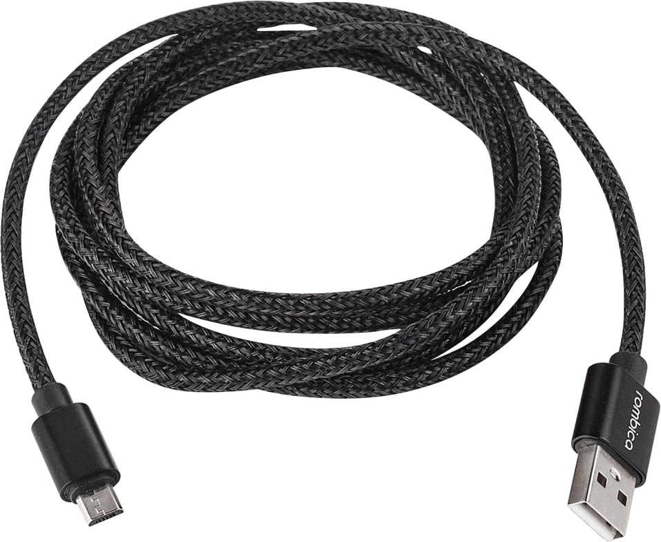 Кабель Rombica Digital AB-04B Micro USB to USB cable черный 2м от Vprok.ru