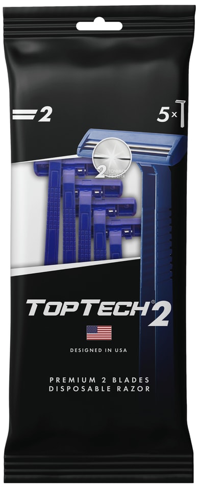 Бритвы TopTech 2 одноразовые 5шт - Vprok.ru Перекрёсток