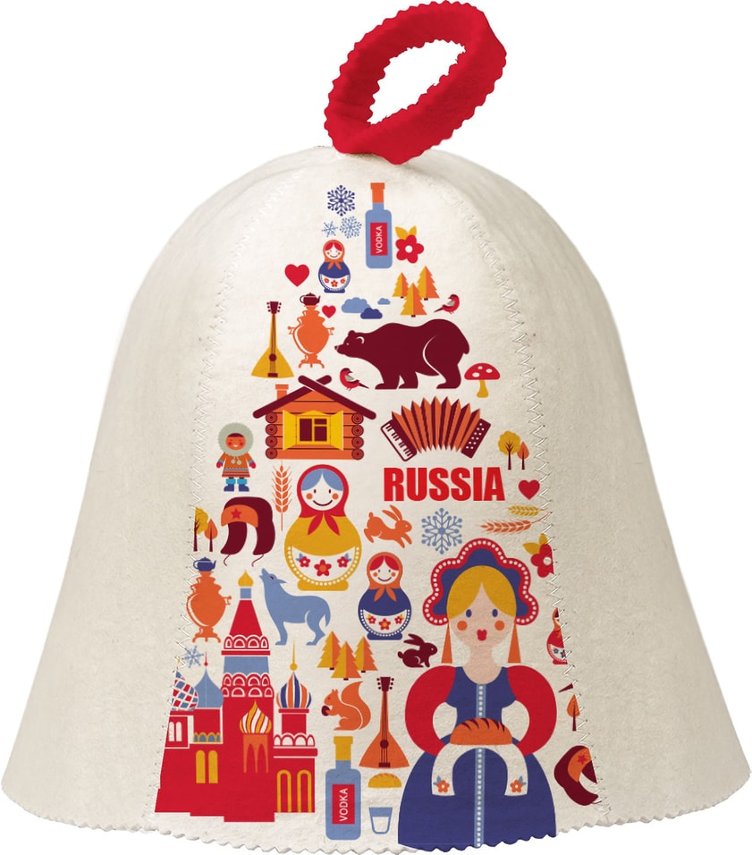 Шапка Hot Pot для бани и сауны Матрешки