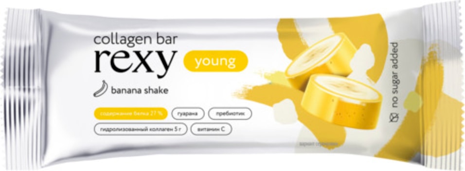 Батончик Rexy Young протеиновый Банановый шейк 35г