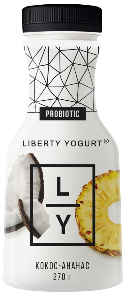 Биойогурт питьевой Liberty Yogurt Ананас-Личи-Кокос 2% 270г