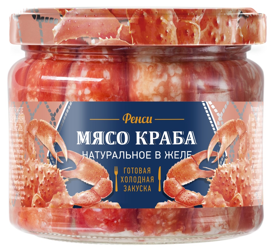 Мясо краба Путина натуральное в желе 300г от Vprok.ru
