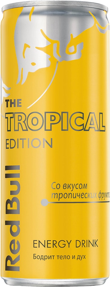 Напиток Red Bull энергетический тропические фрукты 250мл от Vprok.ru