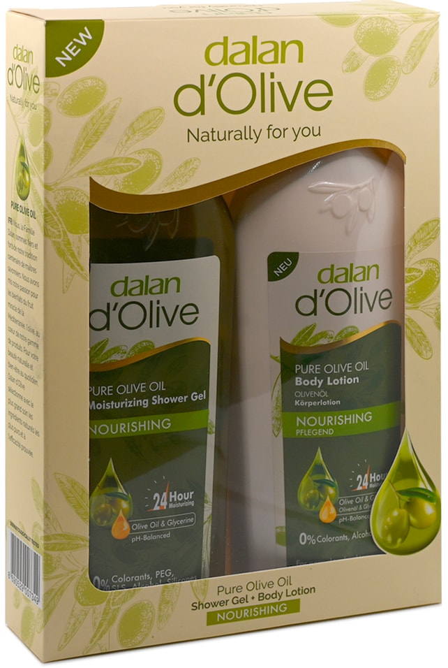 Подарочный набор Dalan D Olive Питательный Гель для душа 400мл + Лосьон для тела 400мл