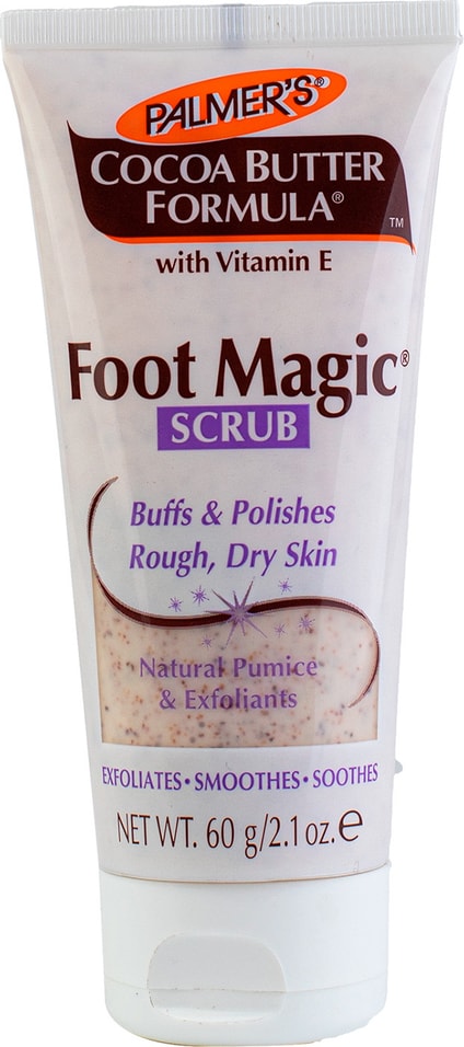 Скраб для ног Palmers Foot Magic Отшелушивающий с маслом какао и витамином Е 60г