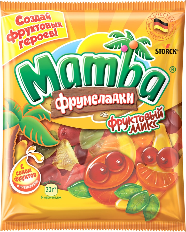 Мармелад Mamba Фрумеладки фруктовый микс 72г