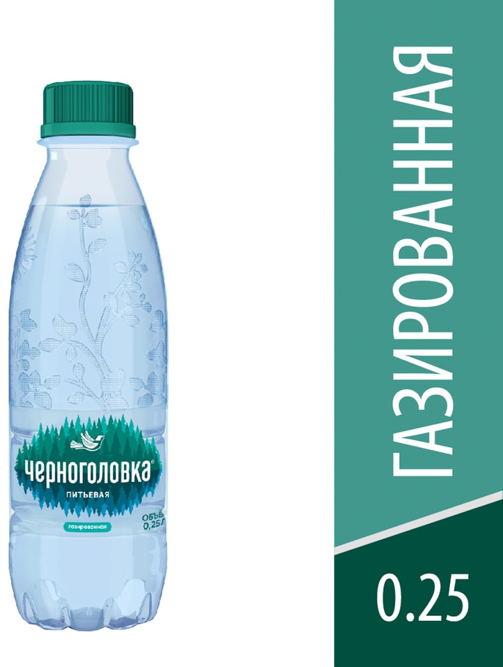 Вода Черноголовка питьевая газированная 250мл 41₽