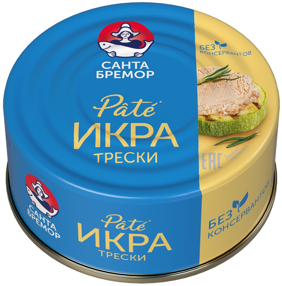 Икра трески Санта Бремор Pate 90г - Vprokru Перекрёсток 125₽