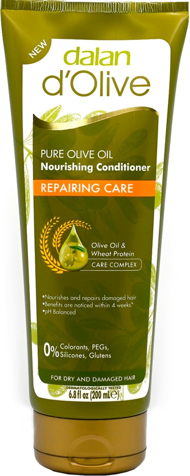 Кондиционер лосьон для волос Dalan D'Olive Восстанавливающий и питающий волосы Оливковое масло 200мл