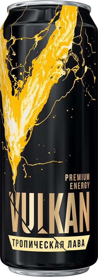 Напиток энергетический Vulkan Тропическая лава со вкусом манго и маракуйи газированный 450мл