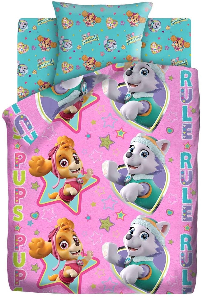 Комплект постельного белья Непоседа Щенячий патруль Щенки рулят 1.5-спальный наволочка 70*70