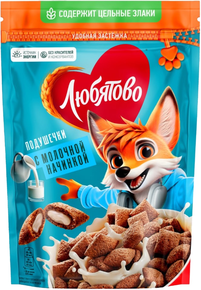 Подушечки Любятово С молочной начинкой 220гс доставкой 165₽