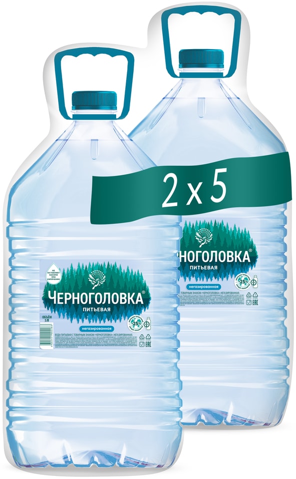 Вода Черноголовка Вкусная питьевая негазированная 5л
