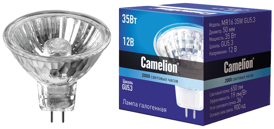 Лампа Camelion галогенная GU5.3 35Вт от Vprok.ru