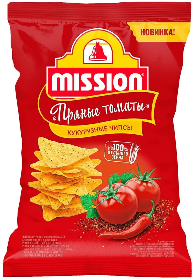 Чипсы кукурузные Mission Пряные томаты 90г
