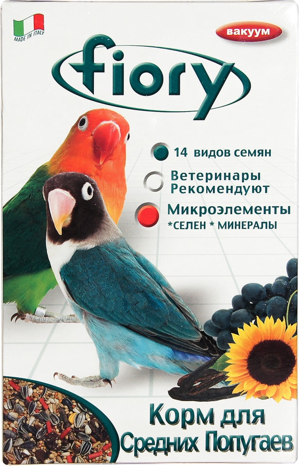Корм для птиц Fiory для средних попугаев 800г