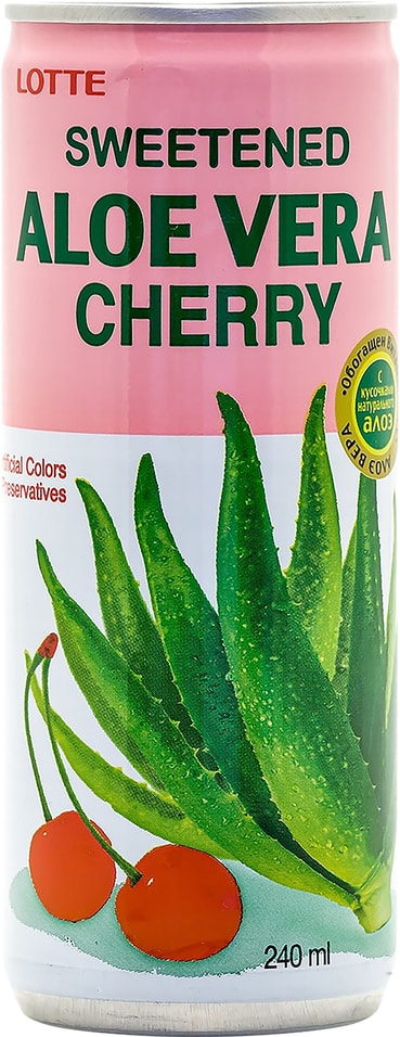 Напиток Lotte Aloe Vera Вишня с мякотью алоэ 240мл