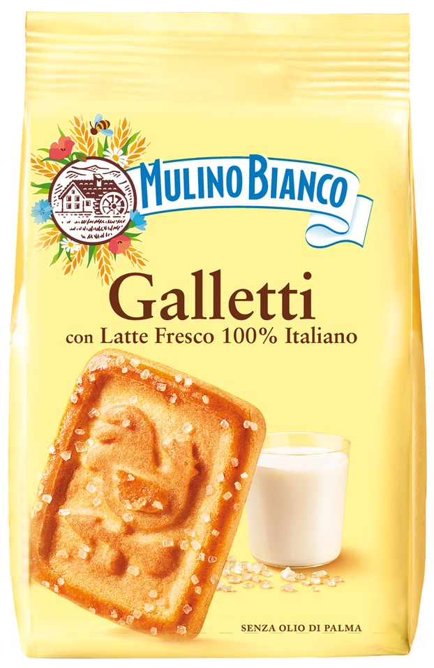 Печенье Mulino Bianco Galletti сахарное 350гс доставкой!