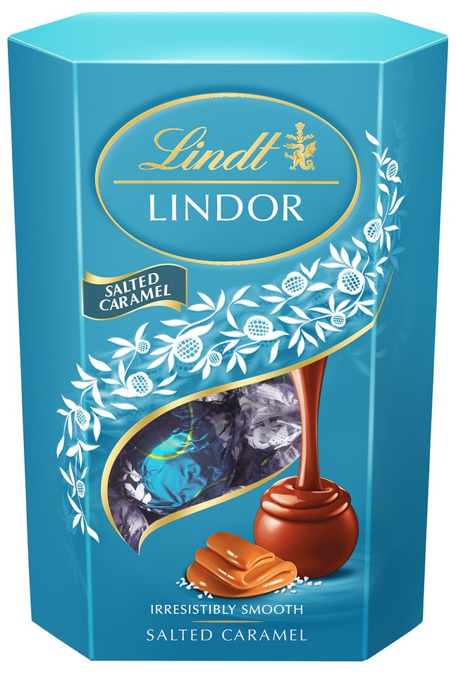 Конфеты Lindt Lindor из молочного шоколада с начинкой из соленой карамели 200г