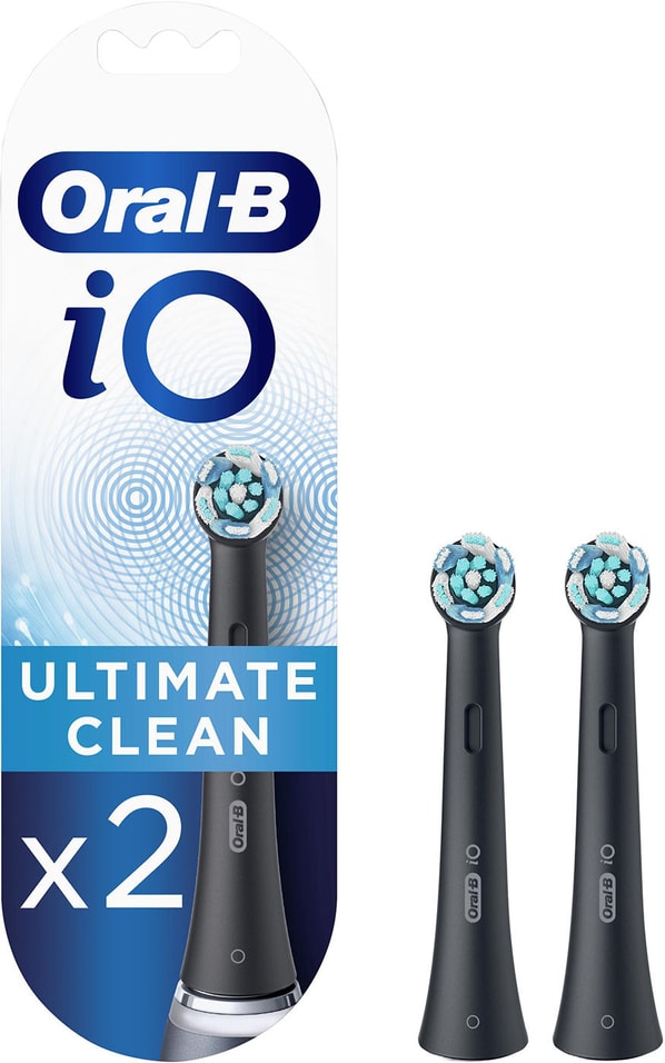 Сменные насадки Oral-B iO Ultimate Clean Black для электрических зубных щеток серии iO 2шт от Vprok.ru