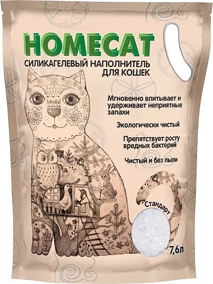 Наполнитель для кошачьего туалета Homecat Без запаха 7.6л