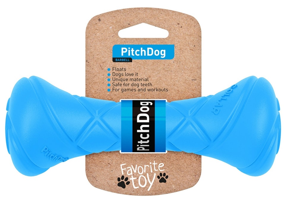 Игрушка для собак Collar PitchDog Гантель для апортировки голубая 19*7см