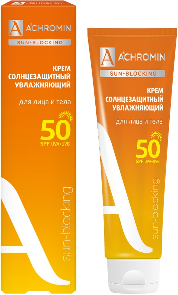 Крем солнцезащитный Achromin Экстра-защита для лица и тела SPF50 100мл