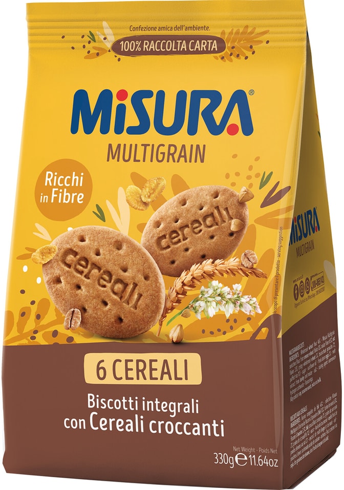 Печенье Misura Multigrain со злаками 330г