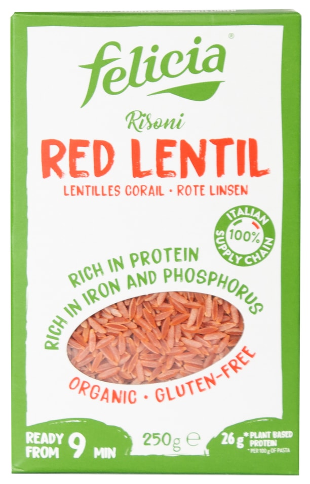 Макароны Felicia Risoni Red lentils Ризони 250г